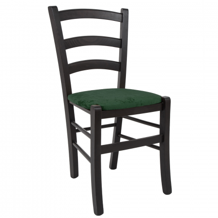 Scaune bucatarie - Scaun Paesana, cadru fag, culoare wenge, material stofa E57 verde