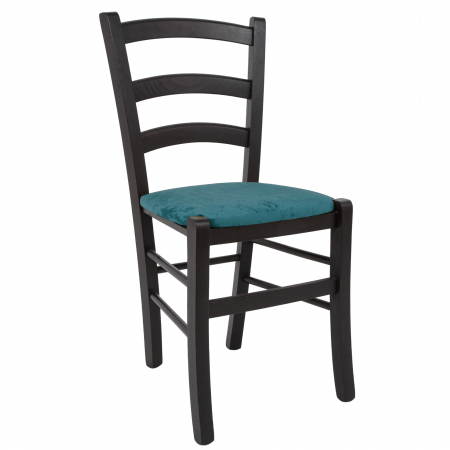 Scaune bucatarie - Scaun Paesana, cadru fag, culoare wenge, material stofa E22 turcoaz