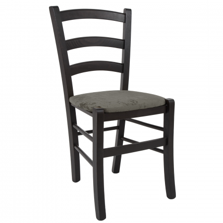 Scaune bucatarie - Scaun Paesana, cadru fag, culoare wenge, material stofa E30 gri