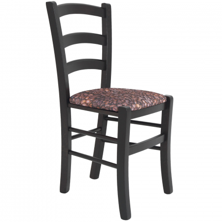 Scaune bucatarie - Scaun Paesana, cadru fag, culoare wenge, material stofa print catifea