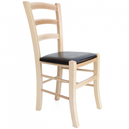 Scaune bucatarie - Scaun Paesana, cadru fag, material piele ecologica negru