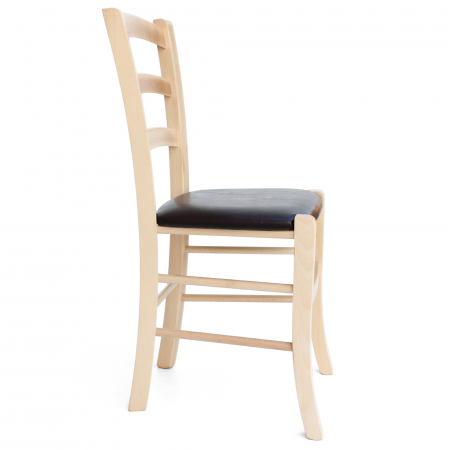 Scaun Paesana, cadru fag, material piele ecologica negru [2]