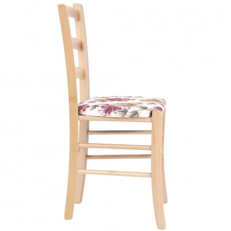 Scaun Paesana, cadru fag, material stofa print floral mov [1]