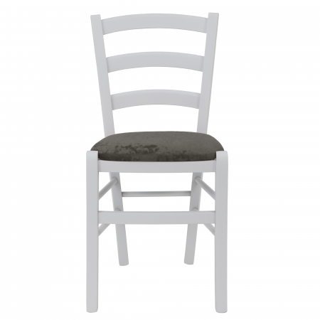 Scaun Paesana, cadru fag, culoare alb, material stofa E30 gri [1]