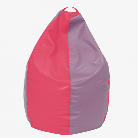 Noutăți - Mara - fotoliu puff - imitatie piele - roz/mov