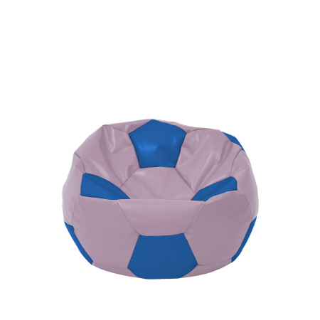 Fotolii Puf - Baby Ball - fotoliu puf - imitatie piele mov/albastru