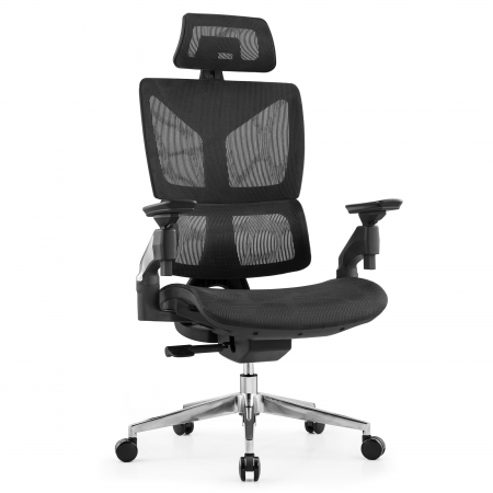 Magazin - Scaun full mesh Nantes Lux - negru/negru