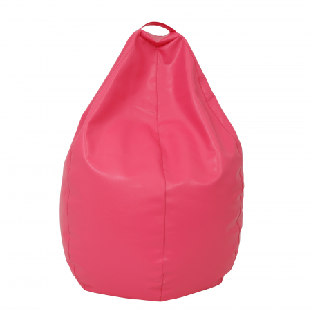 Noutăți - Mara - fotoliu puff - imitatie piele - roz