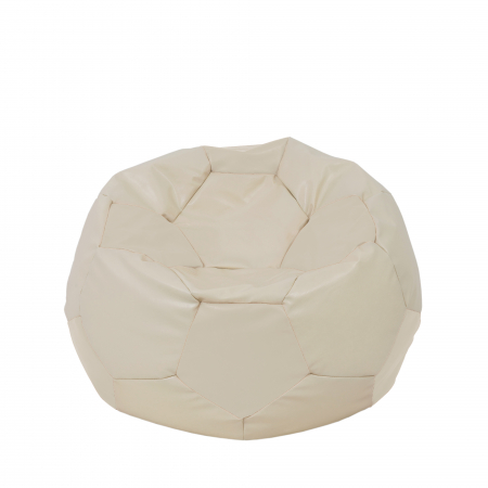 Magazin - Mondo Ball - fotoliu puf - imitatie piele - crem
