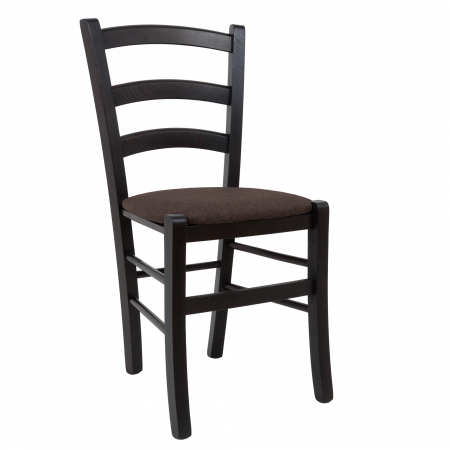 Scaune bucatarie - Scaun Paesana, cadru fag, culoare wenge, material stofa S04 maro