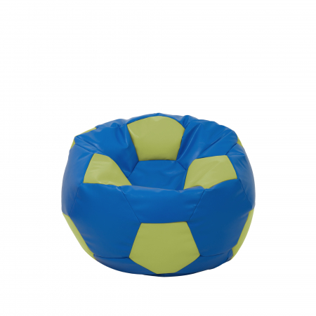 Fotolii Puf - Baby Ball - fotoliu puf - imitatie piele albastru/verde