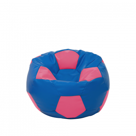 Fotolii Puf - Baby Ball - fotoliu puf - imitatie piele albastru/roz