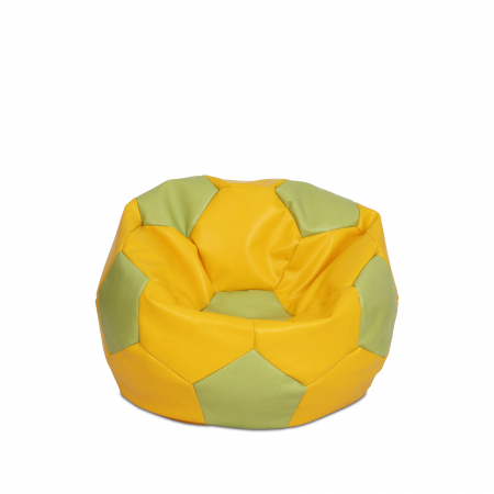 Fotolii Puf - Baby Ball - fotoliu puf - imitatie piele galben/verde