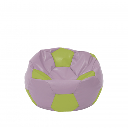 Fotolii Puf - Baby Ball - fotoliu puf - imitatie piele mov/verde