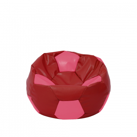 Fotolii Puf - Baby Ball - fotoliu puf - imitatie piele rosu/roz
