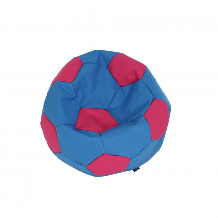 Magazin - Baby Ball - fotoliu puf - stofa impermeabila albastru/roz