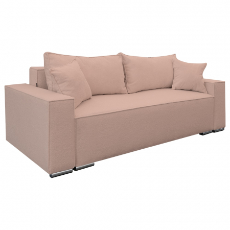 Canapele - Canapea extensibila Nube cu lada de depozitare, N61 roz pudra, 230x100x82