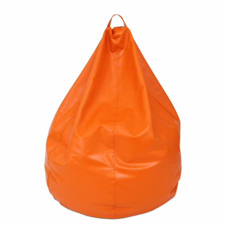 Noutăți - Mara - fotoliu puff - imitatie piele - portocaliu