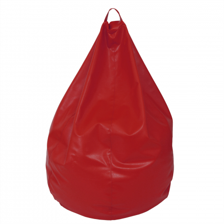 Noutăți - Mara - fotoliu puff - imitatie piele - rosu