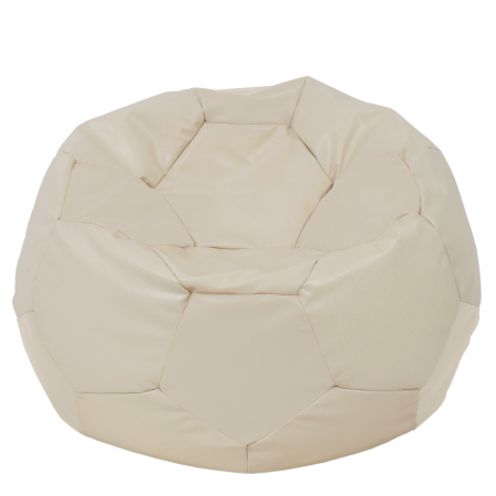 Magazin - Mega Ball - fotoliu puf - imitatie piele crem