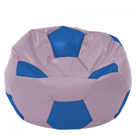 Magazin - Mega Ball - fotoliu puf - imitatie piele mov/albastru