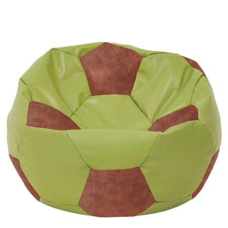 Magazin - Mega Ball - fotoliu puf - imitatie piele verde/cognac