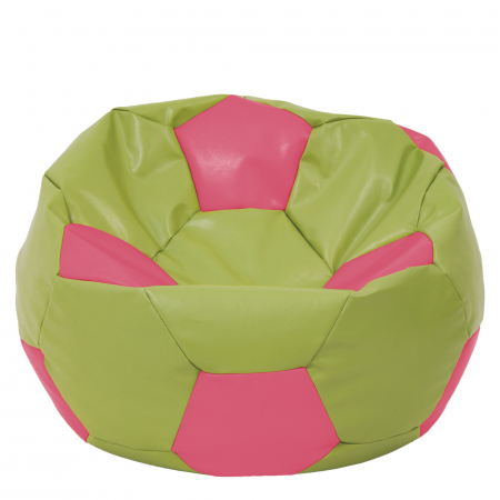Magazin - Mega Ball - fotoliu puf - imitatie piele verde/roz