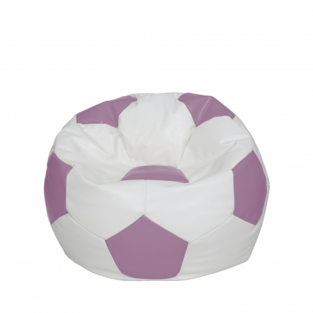 Magazin - Mondo Ball - fotoliu puf - imitatie piele - alb/mov