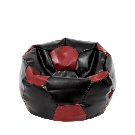 Magazin - Mondo Ball - fotoliu puf - imitatie piele - negru/visiniu