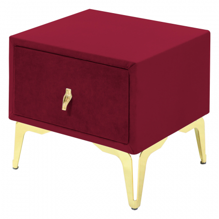 Noptiere - Noptiera tapitata visiniu, cu picioare aurii