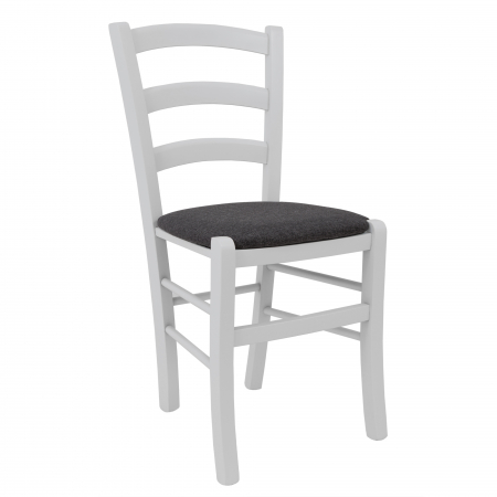 Magazin - Scaun Paesana, cadru fag, culoare alb, material stofa S05 gri