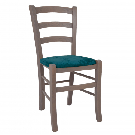 Magazin - Scaun Paesana, cadru fag, culoare gri, material stofa E22 turcoaz