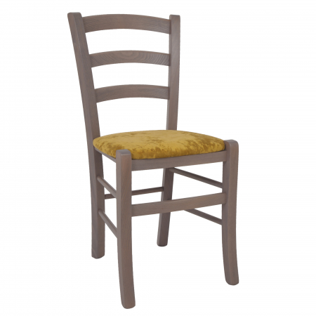 Magazin - Scaun Paesana, cadru fag, culoare gri, material stofa E51 galben