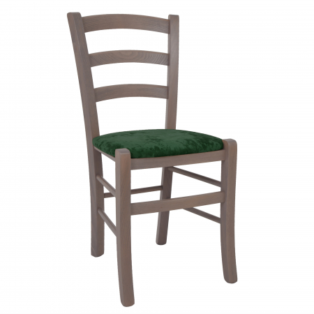 Fara Categorie - Scaun Paesana, cadru fag, culoare gri, material stofa E57 verde