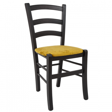 Magazin - Scaun Paesana, cadru fag, culoare wenge, material stofa E51 galben