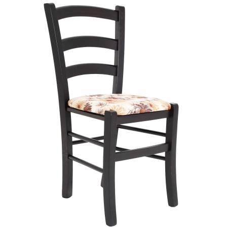 Magazin - Scaun Paesana, cadru fag, culoare wenge, material stofa print floral maro