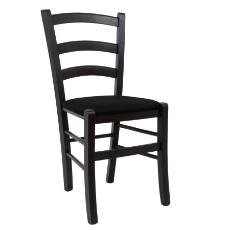 Scaune bucatarie - Scaun Paesana, cadru fag, culoare wenge, material stofa S14 negru