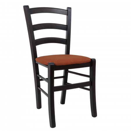 Scaune bucatarie - Scaun Paesana, cadru fag, culoare wenge, material stofa S25 portocaliu