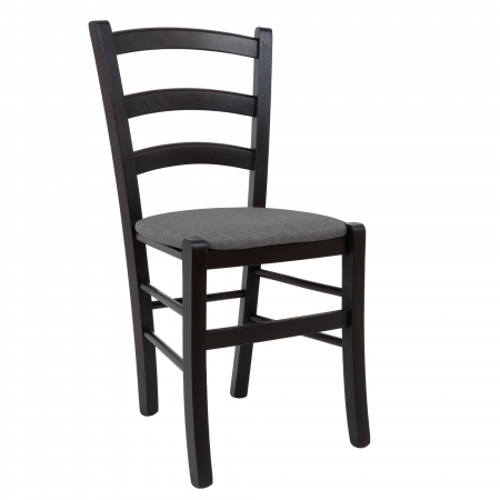 Scaune bucatarie - Scaun Paesana, cadru fag, culoare wenge, material stofa S21 gri