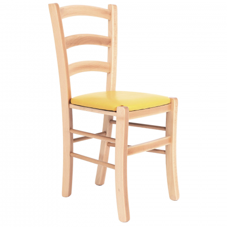 Magazin - Scaun Paesana, cadru fag, material piele ecologica galben