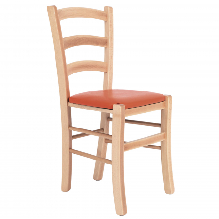 Magazin - Scaun Paesana, cadru fag, material piele ecologica portocaliu