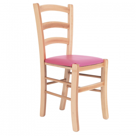 Magazin - Scaun Paesana, cadru fag, material piele ecologica roz