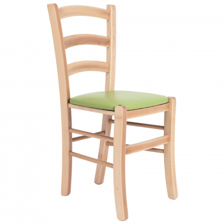 Magazin - Scaun Paesana, cadru fag, material piele ecologica verde