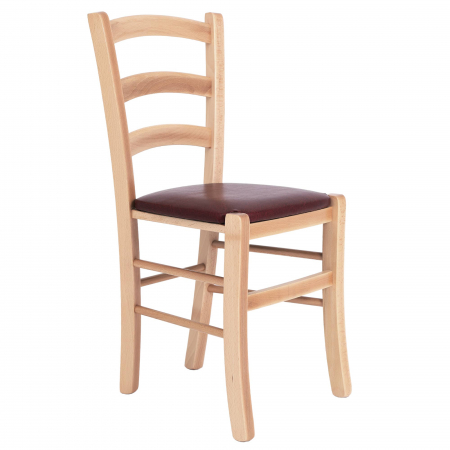 Magazin - Scaun Paesana, cadru fag, material piele ecologica visiniu