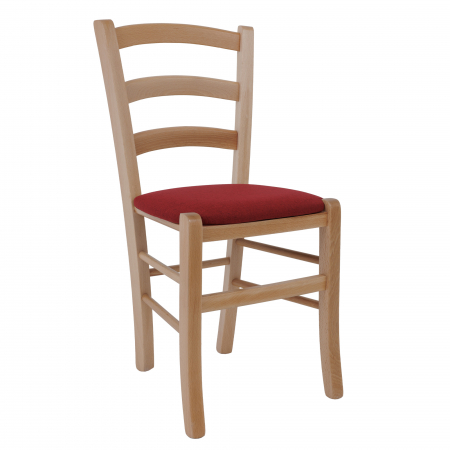 Fara Categorie - Scaun Paesana, cadru fag, material stofa G16 rosu