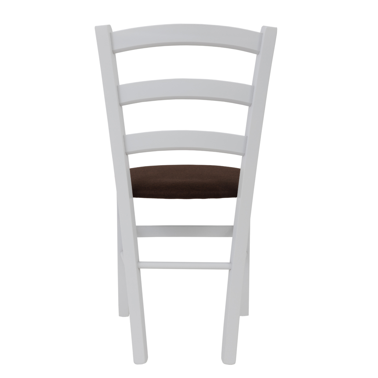 Scaun Paesana, cadru fag, culoare alb, material stofa S16 maro [3]