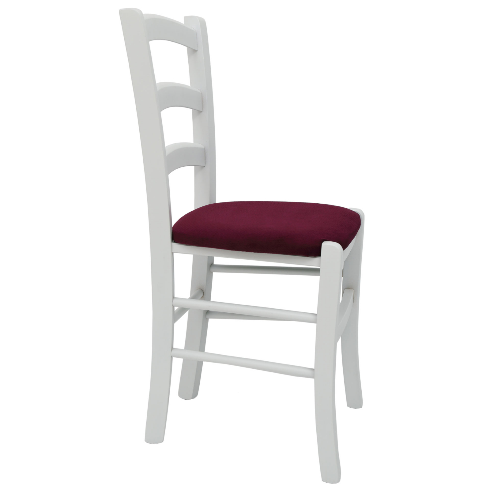 Scaun Paesana, cadru fag, culoare alb, material stofa K5 mov [1]