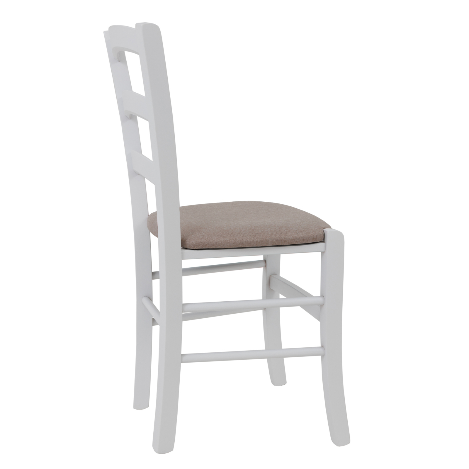 Scaun Paesana, cadru fag, culoare alb, material stofa S17 bej [2]