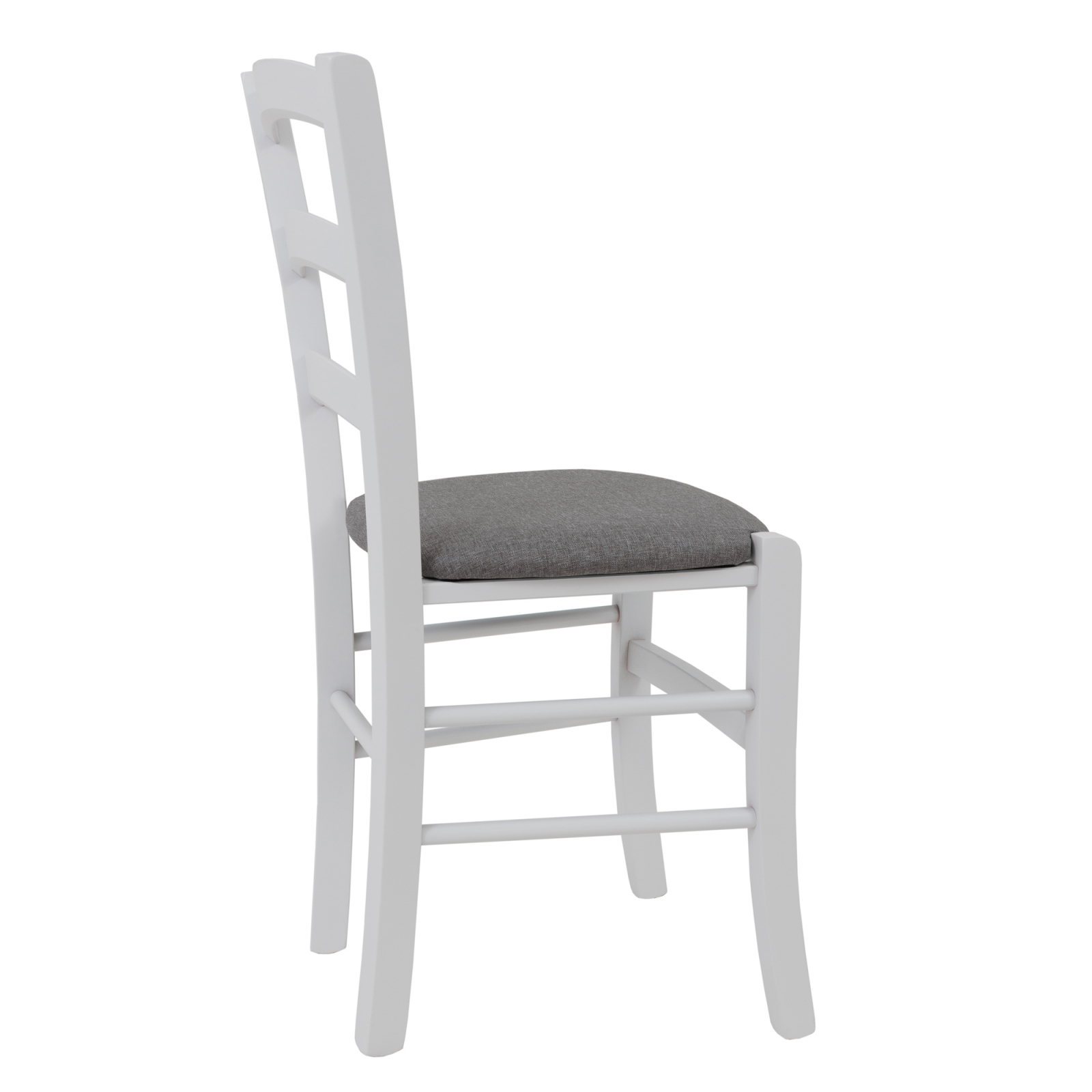Scaun Paesana, cadru fag, culoare alb, material stofa S21 gri [2]