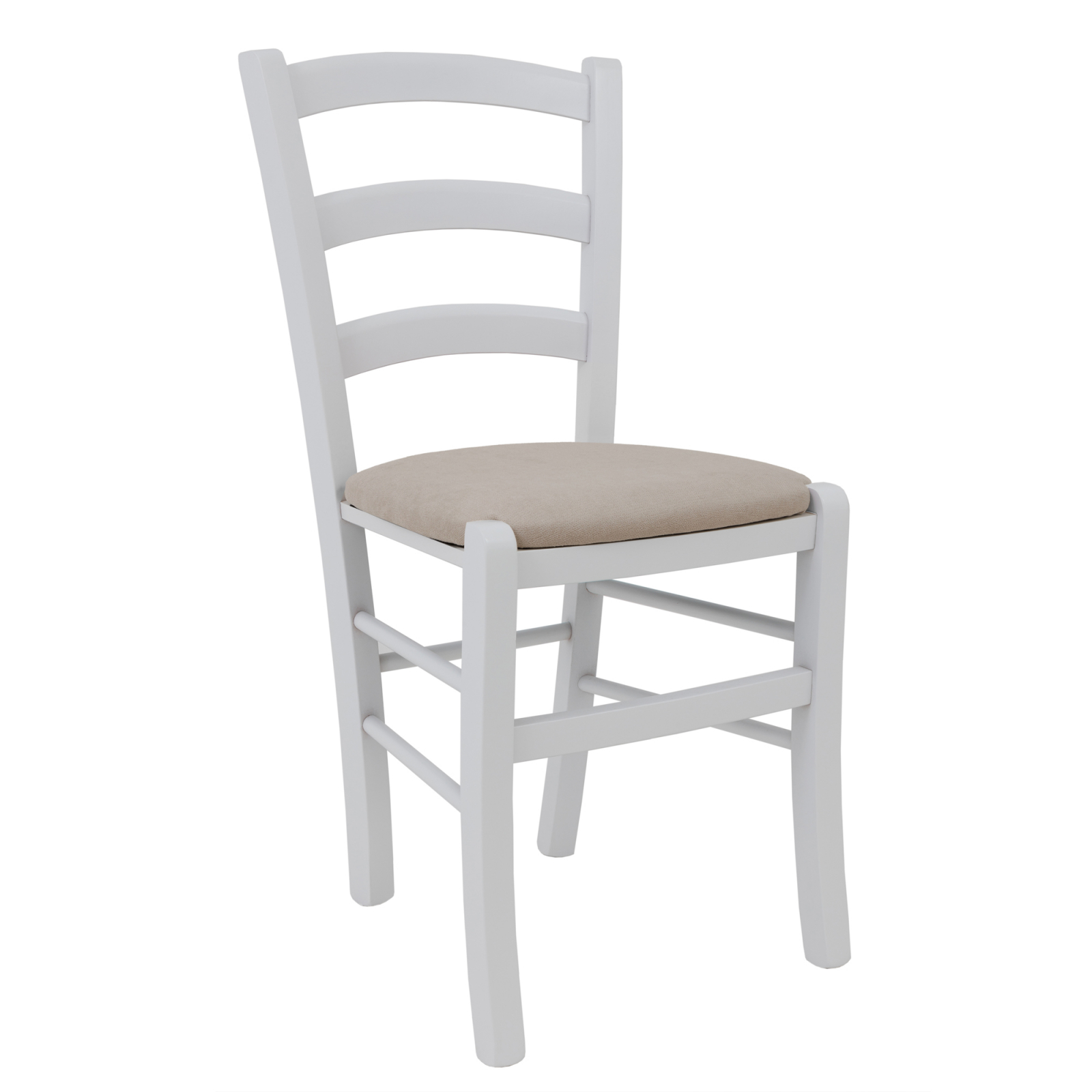 Scaun Paesana, cadru fag, culoare alb, material stofa K8 crem [1]